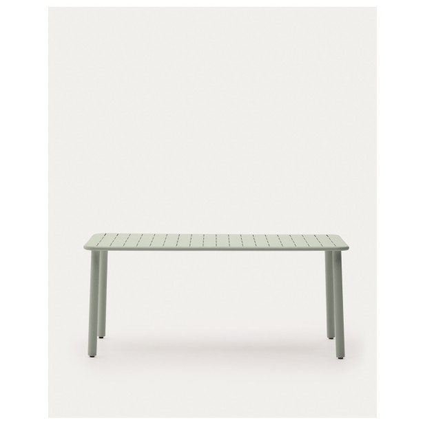 Mesa de exterior Brai de acero galvanizado turquesa 180 x 90 cm - Kave Home