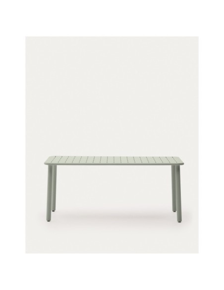 Mesa de exterior Brai de acero galvanizado turquesa 180 x 90 cm - Kave Home