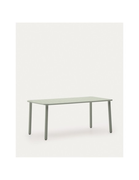 Mesa de exterior Brai de acero galvanizado turquesa 180 x 90 cm - Kave Home