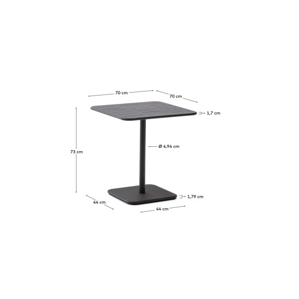 Mesa de exterior Brai de acero... Mesa de exterior Brai de acero...