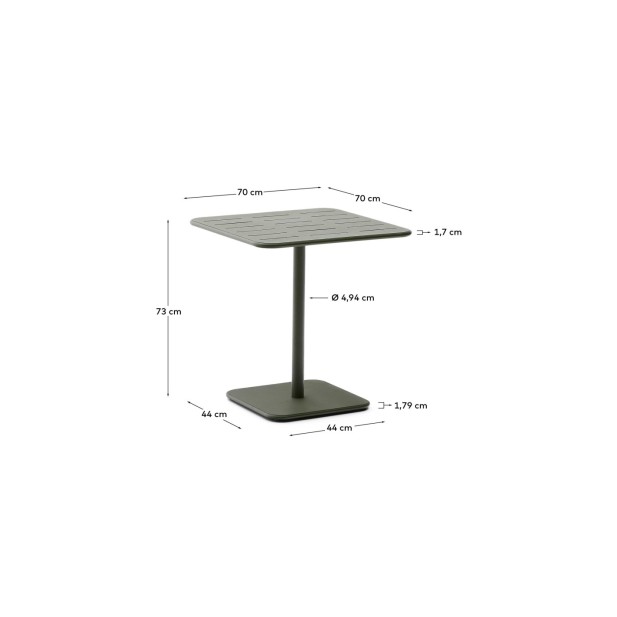 Mesa de exterior Brai de acero... Mesa de exterior Brai de acero...