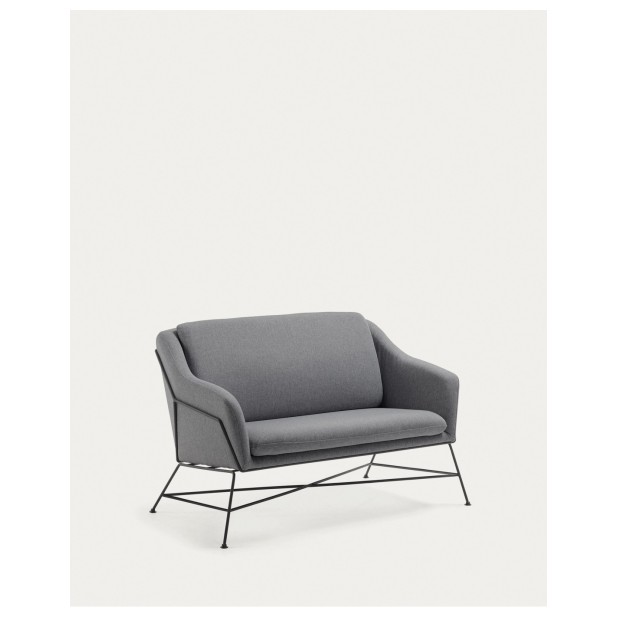 Sofá Brida 2 plazas gris oscuro 128 cm - Kave Home