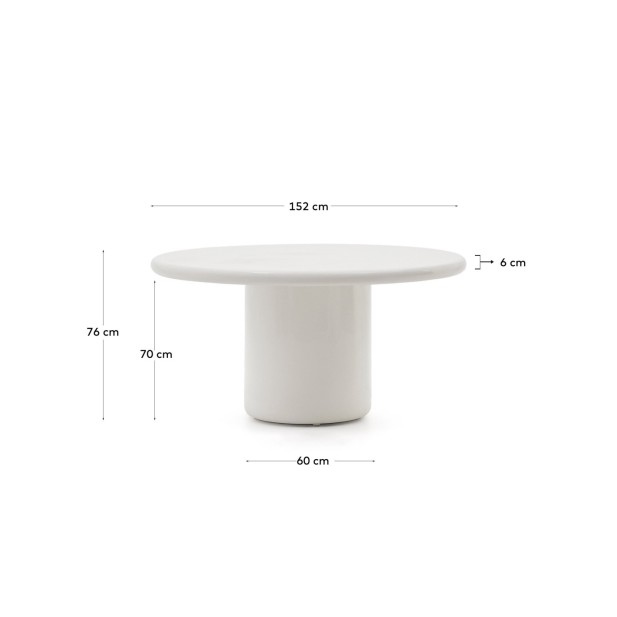 Mesa redonda Canaret de cemento con... Mesa redonda Canaret de cemento con...