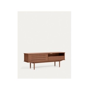 Mueble TV Carolin 1 puerta y 1 cajón de chapa de nogal...