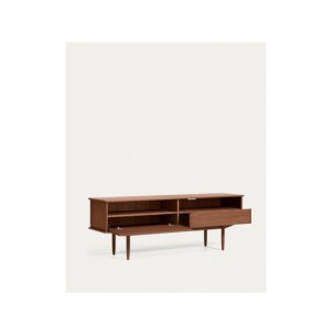 Mueble TV Carolin 1 puerta y 1 cajón de chapa de nogal... 2