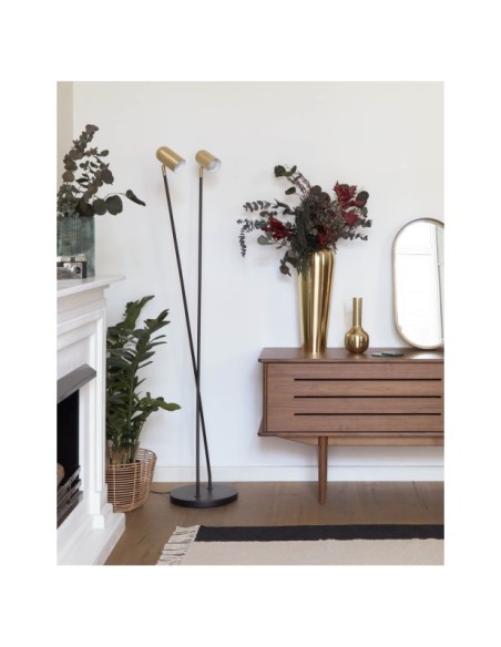 Mueble TV Carolin 1 puerta y 1 cajón de chapa de nogal 180 x 63,5 cm - Kave Home