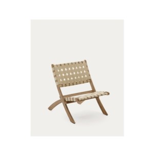 Sillón plegable Chabeli madera maciza acacia y cuerda...