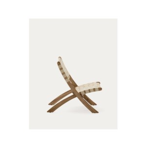 Sillón plegable Chabeli madera maciza acacia y cuerda... 2
