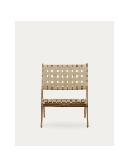 Sillón plegable Chabeli madera maciza acacia y cuerda crema FSC 100% - Kave Home