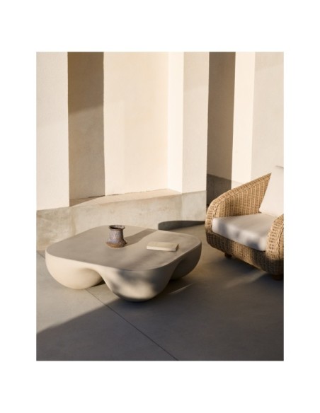 Mesa de centro Colba de polystone 100 x 100 cm - Kave Home