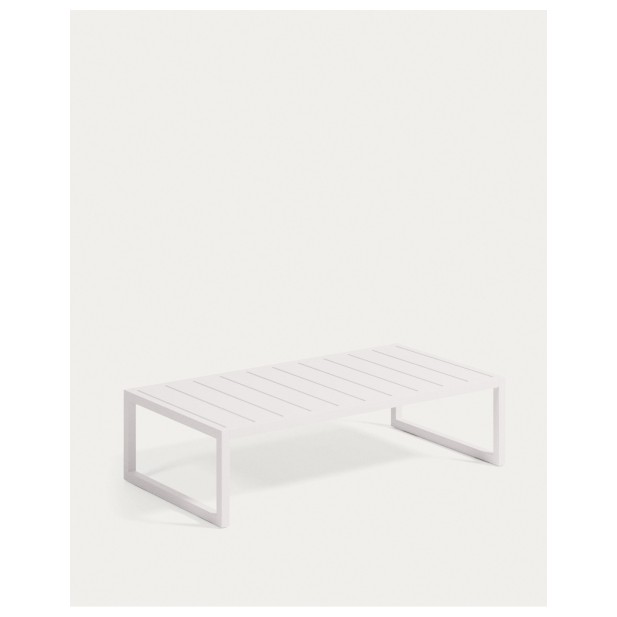 Mesa de centro 100% exterior Comova de aluminio blanco 60 x 114 cm - Kave Home