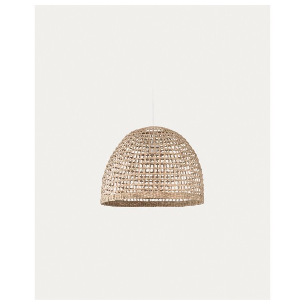 Pantalla para lámpara de techo Cynara 100% fibras naturales con acabado natural Ø 49 cm - Kave Home
