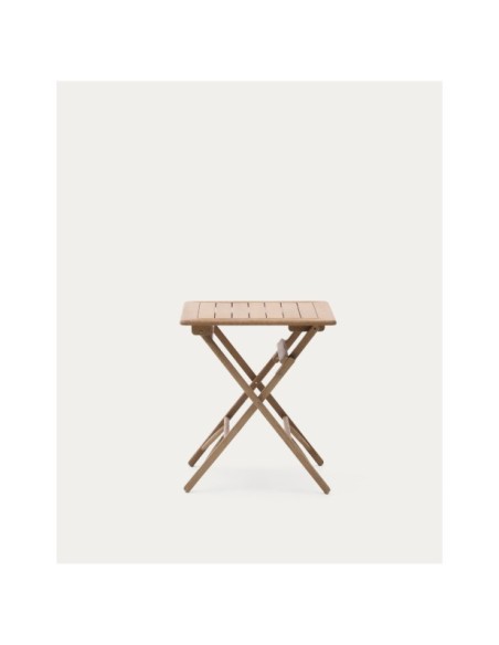 Mesa plegable Dandara de madera maciza de acacia FSC 100% 66 x 66 cm  - Kave Home