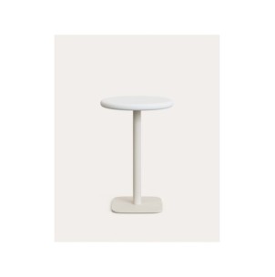 Mesa redonda alta de exterior Dina con sobre de cemento...