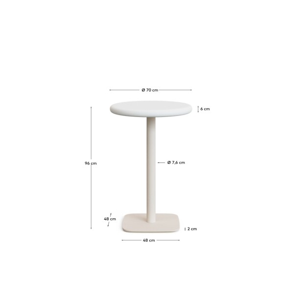 Mesa redonda alta de exterior Dina... Mesa redonda alta de exterior Dina...