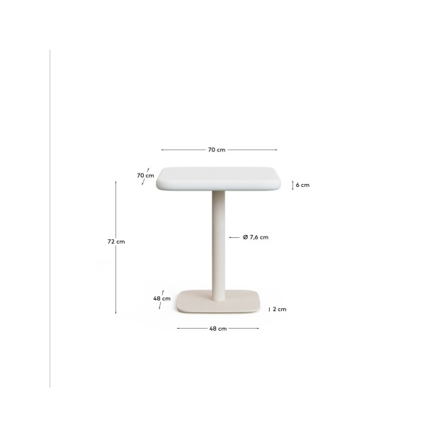 Mesa de exterior Dina con sobre de... Mesa de exterior Dina con sobre de...