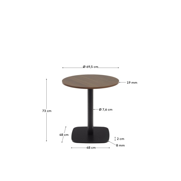 Mesa redonda Dina melamina acabado... Mesa redonda Dina melamina acabado...