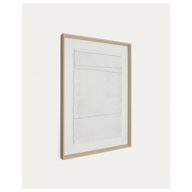 Cuadro Durkan de papel reciclado blanco 50 x 70 cm - Kave Home