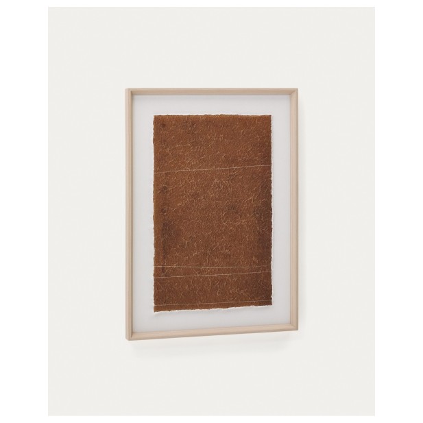 Cuadro Durkan de papel reciclado granate 50 x 70 cm - Kave Home