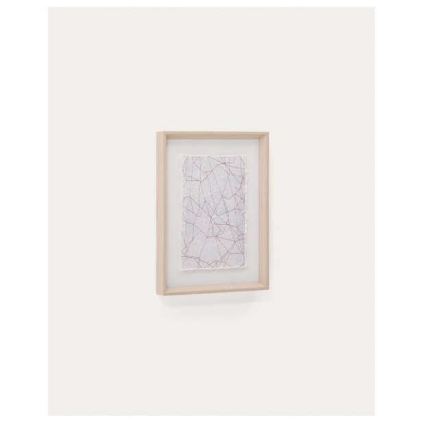 Cuadro Durkan de papel reciclado blanco 30 x 40 cm - Kave Home