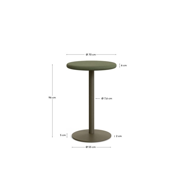 Mesa redonda alta de exterior Esilda... Mesa redonda alta de exterior Esilda...