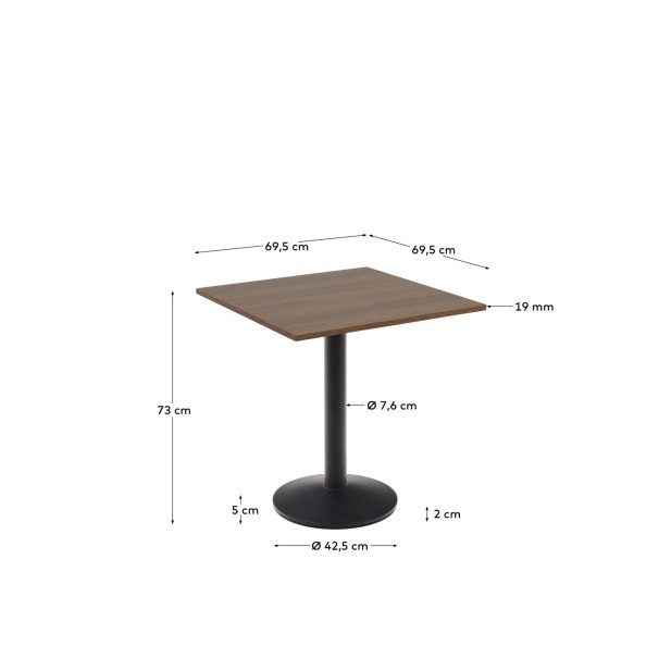 Mesa Esilda melamina acabado nogal... Mesa Esilda melamina acabado nogal...