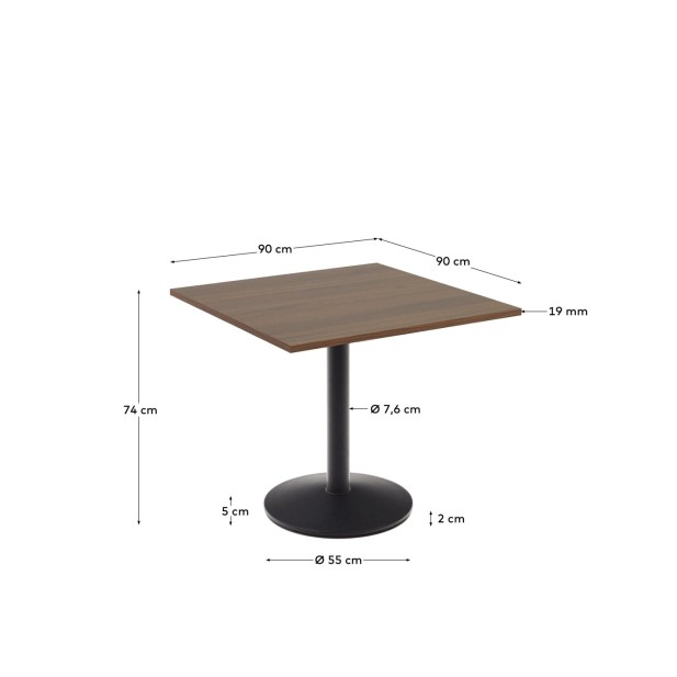 Mesa Esilda melamina acabado nogal... Mesa Esilda melamina acabado nogal...