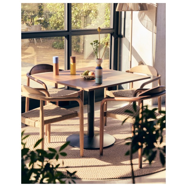 Mesa Esilda melamina acabado nogal... Mesa Esilda melamina acabado nogal...