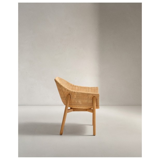 Silla Galea de madera maciza de teca...