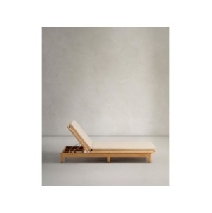 Tumbona Galea de madera maciza de teca y ratán sintético... 2