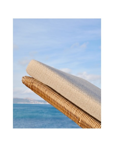 Tumbona Galea de madera maciza de teca y ratán sintético FSC 100% - Kave Home