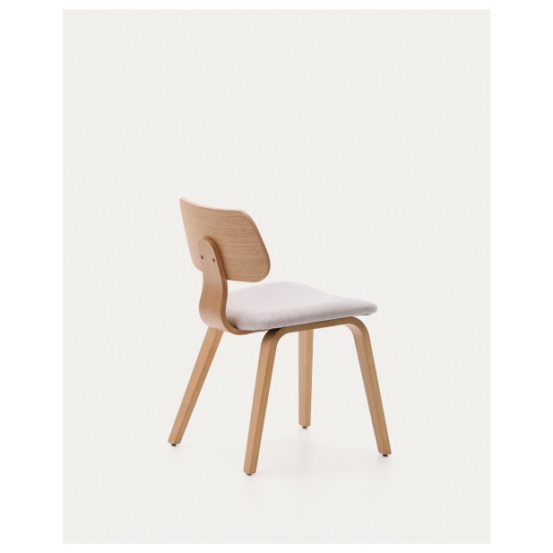 Silla Gena chenilla beige estructura... Silla Gena chenilla beige estructura...