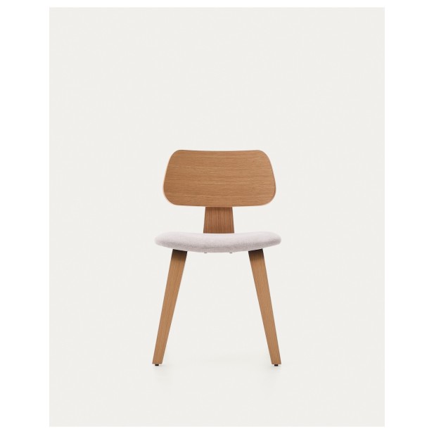 Silla Gena chenilla beige estructura... Silla Gena chenilla beige estructura...