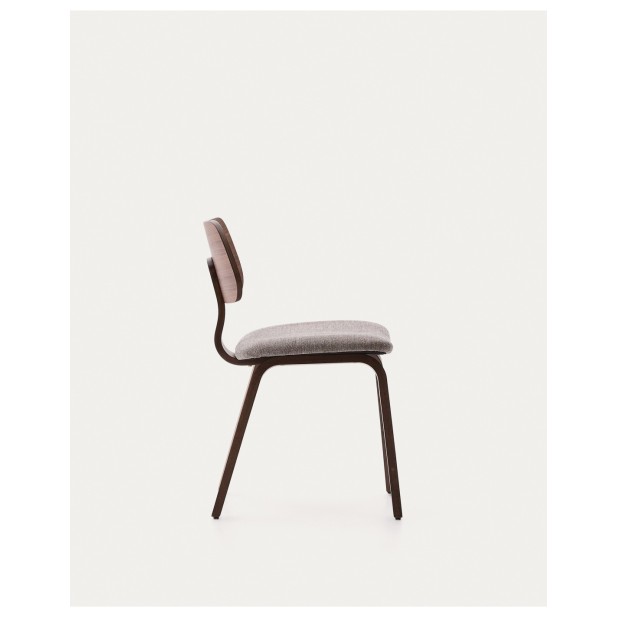 Silla Gena chenilla beige estructura... Silla Gena chenilla beige estructura...
