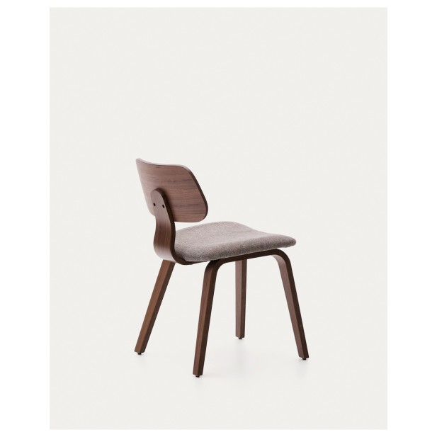Silla Gena chenilla beige estructura... Silla Gena chenilla beige estructura...