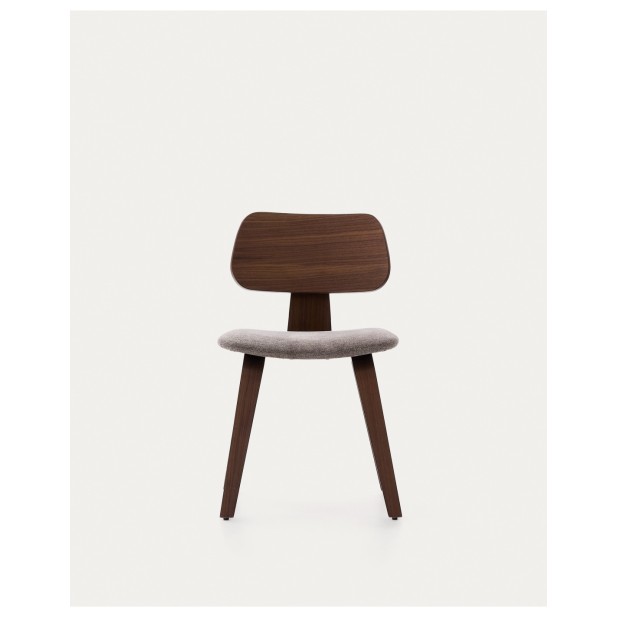 Silla Gena chenilla beige estructura... Silla Gena chenilla beige estructura...