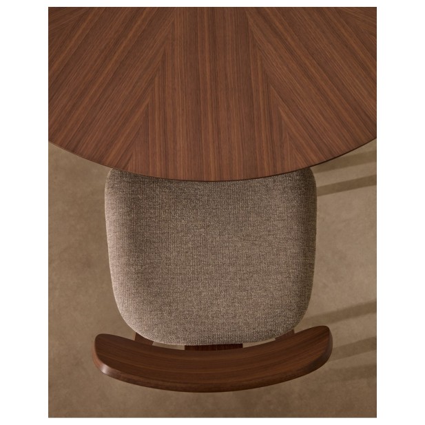 Silla Gena chenilla beige estructura... Silla Gena chenilla beige estructura...