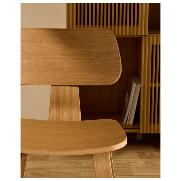 Silla Gena de chapa de roble y madera... Silla Gena de chapa de roble y madera...