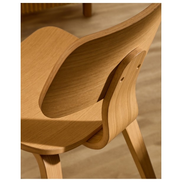 Silla Gena de chapa de roble y madera... Silla Gena de chapa de roble y madera...