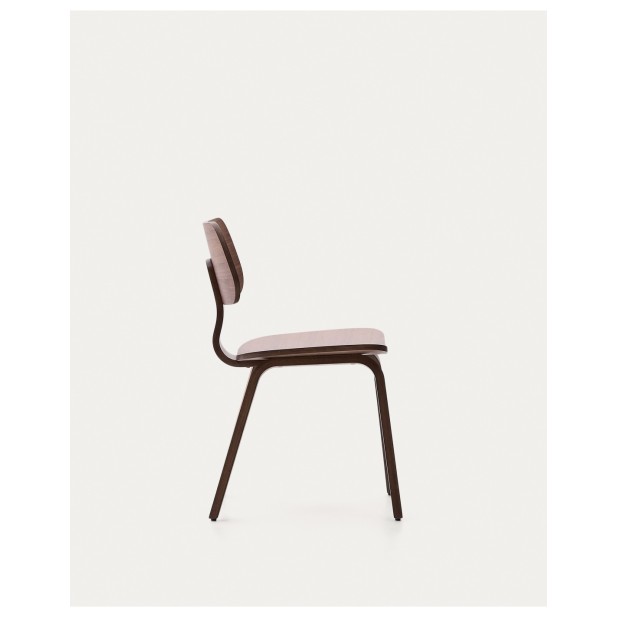 Silla Gena de chapa de nogal y madera... Silla Gena de chapa de nogal y madera...