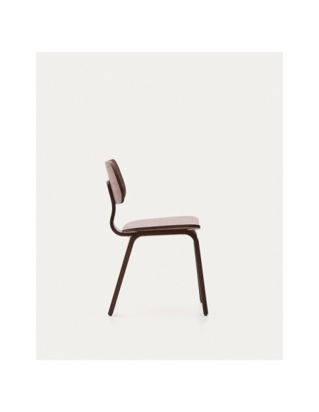 Silla Gena de chapa de nogal y madera de caucho - Kave Home