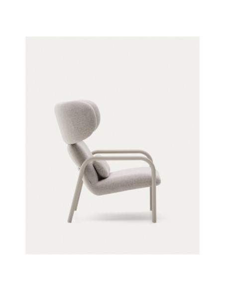 Butaca Inari beige y acero acabado pintado beige FSC Mix Credit - Kave Home