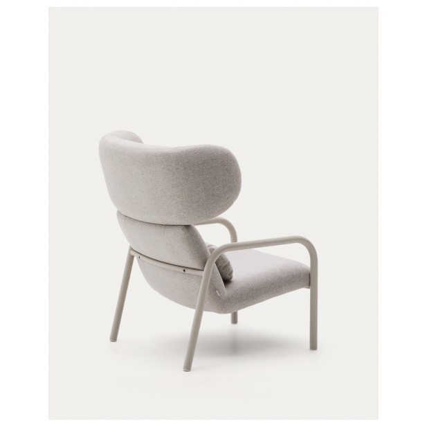 Butaca Inari beige y acero acabado...