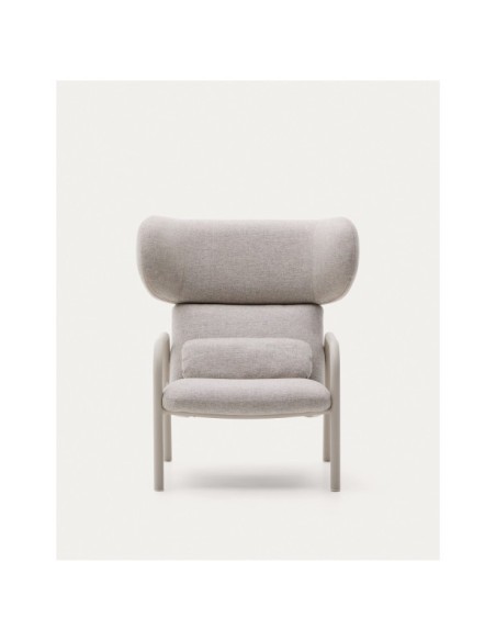 Butaca Inari beige y acero acabado pintado beige FSC Mix Credit - Kave Home