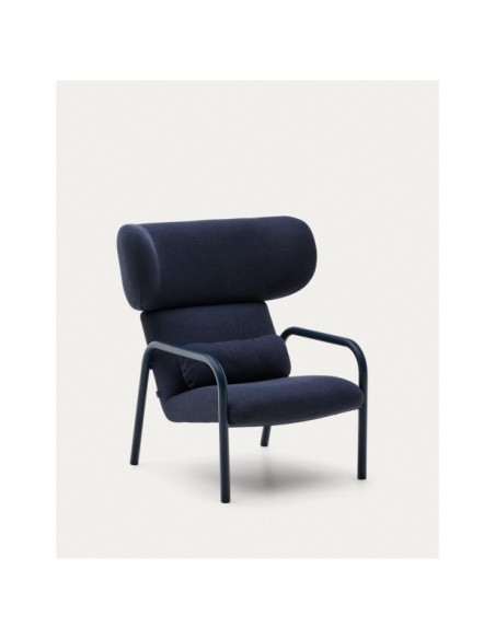 Butaca Inari azul y acero acabado pintado azul FSC Mix Credit - Kave Home