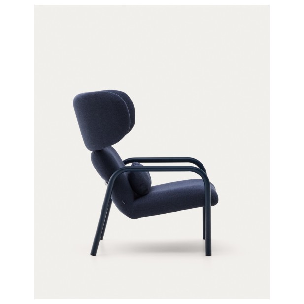 Butaca Inari azul y acero acabado...