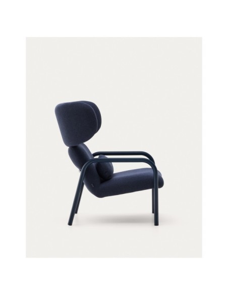 Butaca Inari azul y acero acabado pintado azul FSC Mix Credit - Kave Home