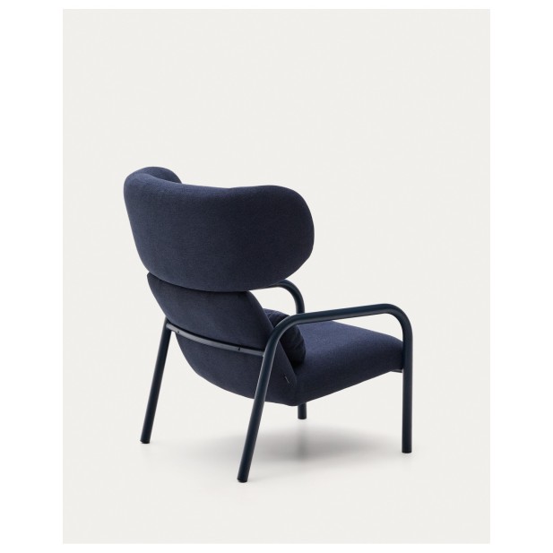 Butaca Inari azul y acero acabado...