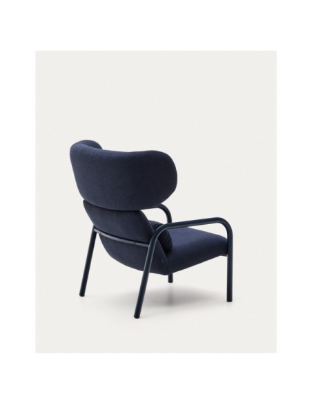 Butaca Inari azul y acero acabado pintado azul FSC Mix Credit - Kave Home