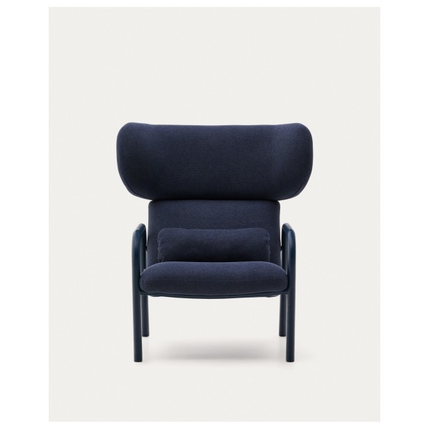 Butaca Inari azul y acero acabado...